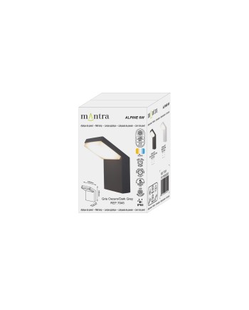 ALPINE * APLIQUE EXTERIOR GRIS OSCURO  LED IP65 - 6W - 3000K